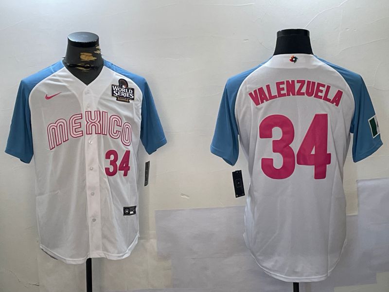 Men Los Angeles Dodgers #34 Valenzuela White Game 2024 Nike MLB Jersey style 10294